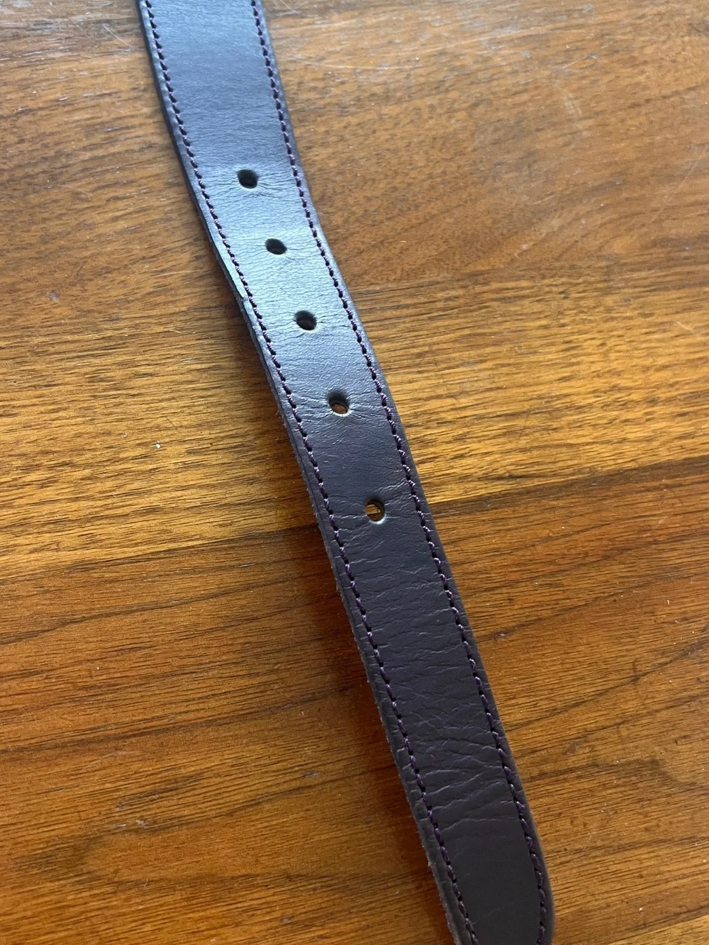 Leather Waist Belt in Deep Plum